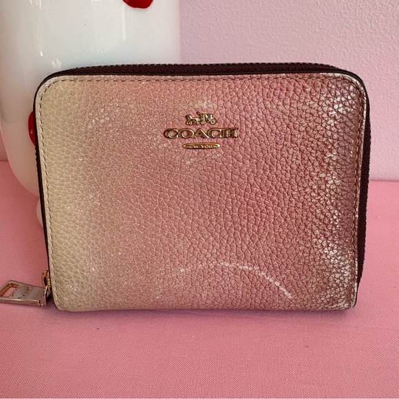 Coach Metallic Pink and Gold Ombre Project Wallet - Picture 1 of 3